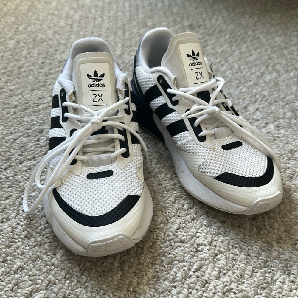 Adidas White and Black Sneakers for kids size US 4.5